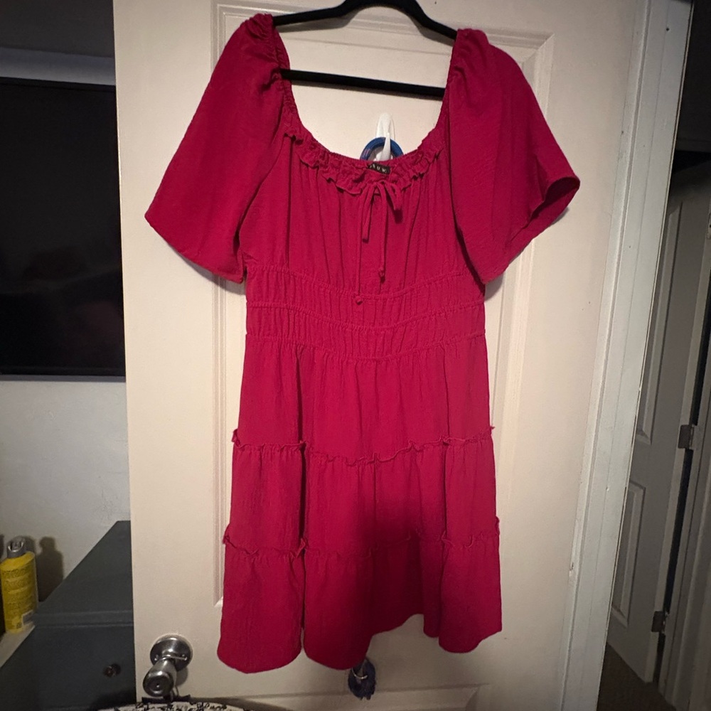 Tiered Peasant Dress xl pretty color